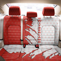 Switzerland Map Scratch Claw Swiss Flag Back Car Seat Cover with Vertical Text - Wonder Print Shop