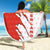 Switzerland Map Scratch Claw Swiss Flag Beach Blanket with Vertical Text - Wonder Print Shop