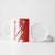 Switzerland Map Scratch Claw Swiss Flag Ceramic Mug with Vertical Text - Wonder Print Shop