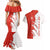 Switzerland Map Scratch Claw Swiss Flag Couples Matching Mermaid Dress and Hawaiian Shirt with Vertical Text - Wonder Print Shop