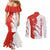 Switzerland Map Scratch Claw Swiss Flag Couples Matching Mermaid Dress and Long Sleeve Button Shirt with Vertical Text - Wonder Print Shop