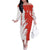 Switzerland Map Scratch Claw Swiss Flag Family Matching Off The Shoulder Long Sleeve Dress and Hawaiian Shirt with Vertical Text - Wonder Print Shop