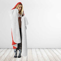 Switzerland Map Scratch Claw Swiss Flag Hooded Blanket with Vertical Text - Wonder Print Shop