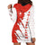 Switzerland Map Scratch Claw Swiss Flag Hoodie Dress with Vertical Text - Wonder Print Shop