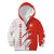 Switzerland Map Scratch Claw Swiss Flag Kid Hoodie with Vertical Text - Wonder Print Shop
