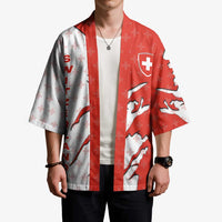 Switzerland Map Scratch Claw Swiss Flag Kimono with Vertical Text - Wonder Print Shop