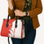 Switzerland Map Scratch Claw Swiss Flag Leather Bag with Vertical Text - Wonder Print Shop