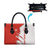 Switzerland Map Scratch Claw Swiss Flag Leather Bag with Vertical Text - Wonder Print Shop
