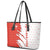 Switzerland Map Scratch Claw Swiss Flag Leather Tote Bag with Vertical Text - Wonder Print Shop