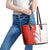Switzerland Map Scratch Claw Swiss Flag Leather Tote Bag with Vertical Text - Wonder Print Shop
