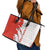 Switzerland Map Scratch Claw Swiss Flag Leather Tote Bag with Vertical Text - Wonder Print Shop