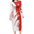 Switzerland Map Scratch Claw Swiss Flag Long Sleeve Bodycon Dress with Vertical Text - Wonder Print Shop