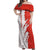 Switzerland Map Scratch Claw Swiss Flag Off Shoulder Maxi Dress with Vertical Text - Wonder Print Shop