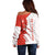 Switzerland Map Scratch Claw Swiss Flag Off Shoulder Sweater with Vertical Text - Wonder Print Shop