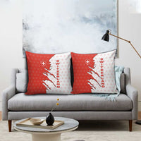 Switzerland Map Scratch Claw Swiss Flag Pillow Cover with Vertical Text - Wonder Print Shop