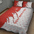 Switzerland Map Scratch Claw Swiss Flag Quilt Bed Set with Vertical Text - Wonder Print Shop