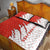 Switzerland Map Scratch Claw Swiss Flag Quilt Bed Set with Vertical Text - Wonder Print Shop