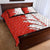 Switzerland Map Scratch Claw Swiss Flag Quilt Bed Set with Vertical Text - Wonder Print Shop