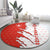 Switzerland Map Scratch Claw Swiss Flag Round Carpet with Vertical Text - Wonder Print Shop