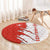 Switzerland Map Scratch Claw Swiss Flag Round Carpet with Vertical Text - Wonder Print Shop