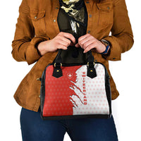 Switzerland Map Scratch Claw Swiss Flag Shoulder Handbag with Vertical Text - Wonder Print Shop