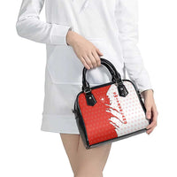 Switzerland Map Scratch Claw Swiss Flag Shoulder Handbag with Vertical Text - Wonder Print Shop