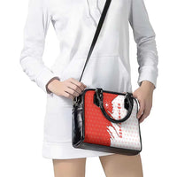 Switzerland Map Scratch Claw Swiss Flag Shoulder Handbag with Vertical Text - Wonder Print Shop