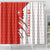 Switzerland Map Scratch Claw Swiss Flag Shower Curtain with Vertical Text - Wonder Print Shop