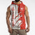 Switzerland Map Scratch Claw Swiss Flag Sleeveless Zip Hoodie with Vertical Text - Wonder Print Shop