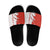 Switzerland Map Scratch Claw Swiss Flag Slide Sandals with Vertical Text - Wonder Print Shop
