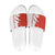 Switzerland Map Scratch Claw Swiss Flag Slide Sandals with Vertical Text - Wonder Print Shop