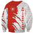 Switzerland Map Scratch Claw Swiss Flag Sweatshirt with Vertical Text - Wonder Print Shop