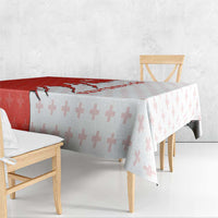 Switzerland Map Scratch Claw Swiss Flag Tablecloth with Vertical Text - Wonder Print Shop