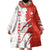 Switzerland Map Scratch Claw Swiss Flag Wearable Blanket Hoodie with Vertical Text - Wonder Print Shop