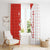 Switzerland Map Scratch Claw Swiss Flag Window Curtain with Vertical Text - Wonder Print Shop