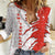 Switzerland Map Scratch Claw Swiss Flag Women Casual Shirt with Vertical Text - Wonder Print Shop
