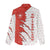 Switzerland Map Scratch Claw Swiss Flag Women Casual Shirt with Vertical Text - Wonder Print Shop
