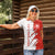 Switzerland Map Scratch Claw Swiss Flag Women Polo Shirt with Vertical Text - Wonder Print Shop