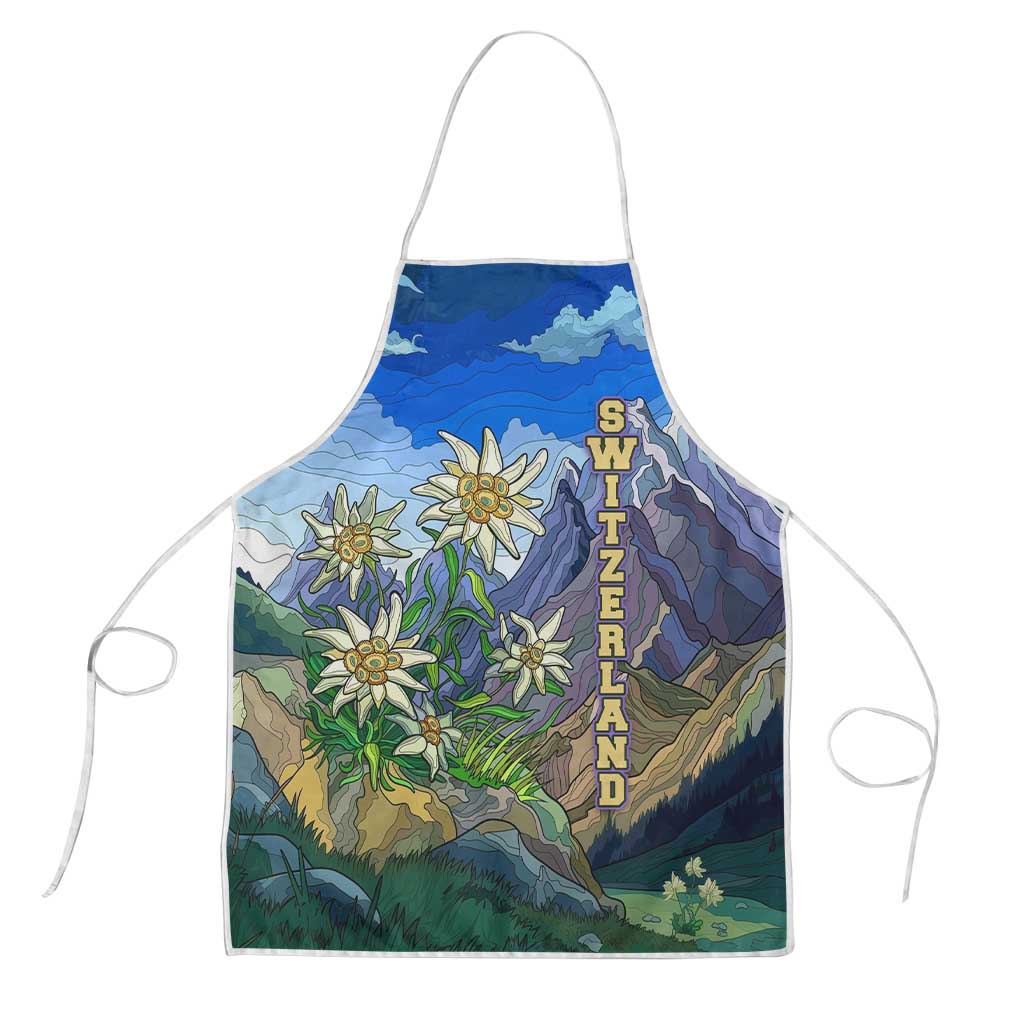 Edelweiss Flower Switzerland Mountain Apron - Wonder Print Shop