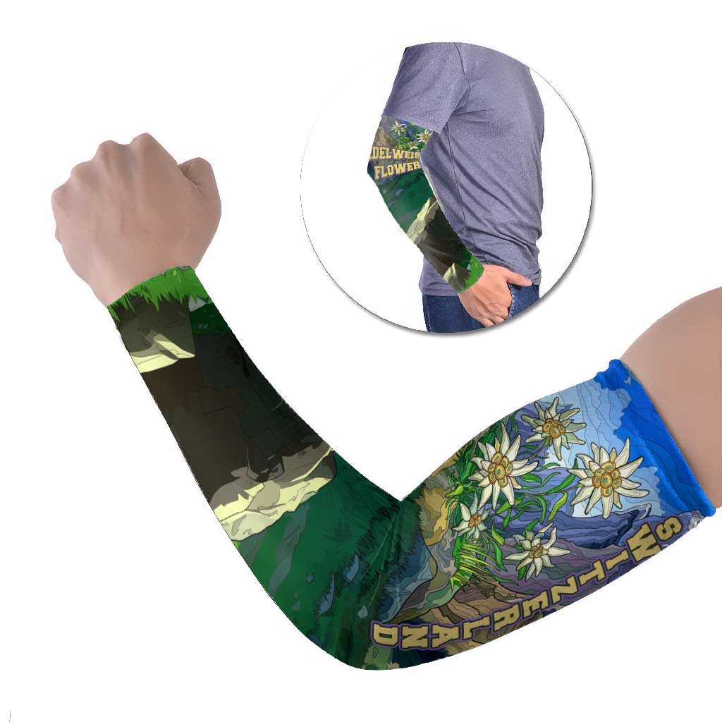 Edelweiss Flower Switzerland Mountain Arm Sleeves - Wonder Print Shop
