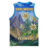 Edelweiss Flower Switzerland Mountain Basketball Jersey - Wonder Print Shop