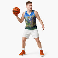 Edelweiss Flower Switzerland Mountain Basketball Jersey - Wonder Print Shop