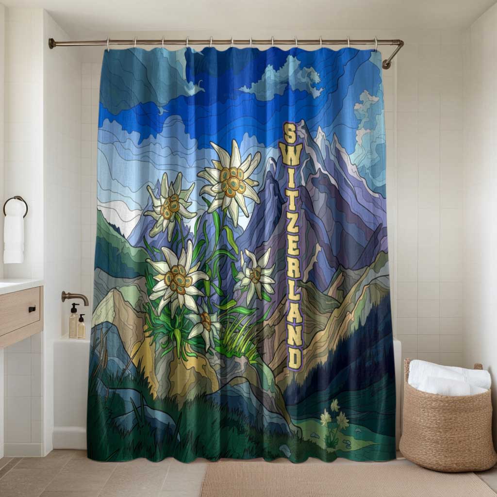 Edelweiss Flower Switzerland Mountain Bathroom Set - Wonder Print Shop