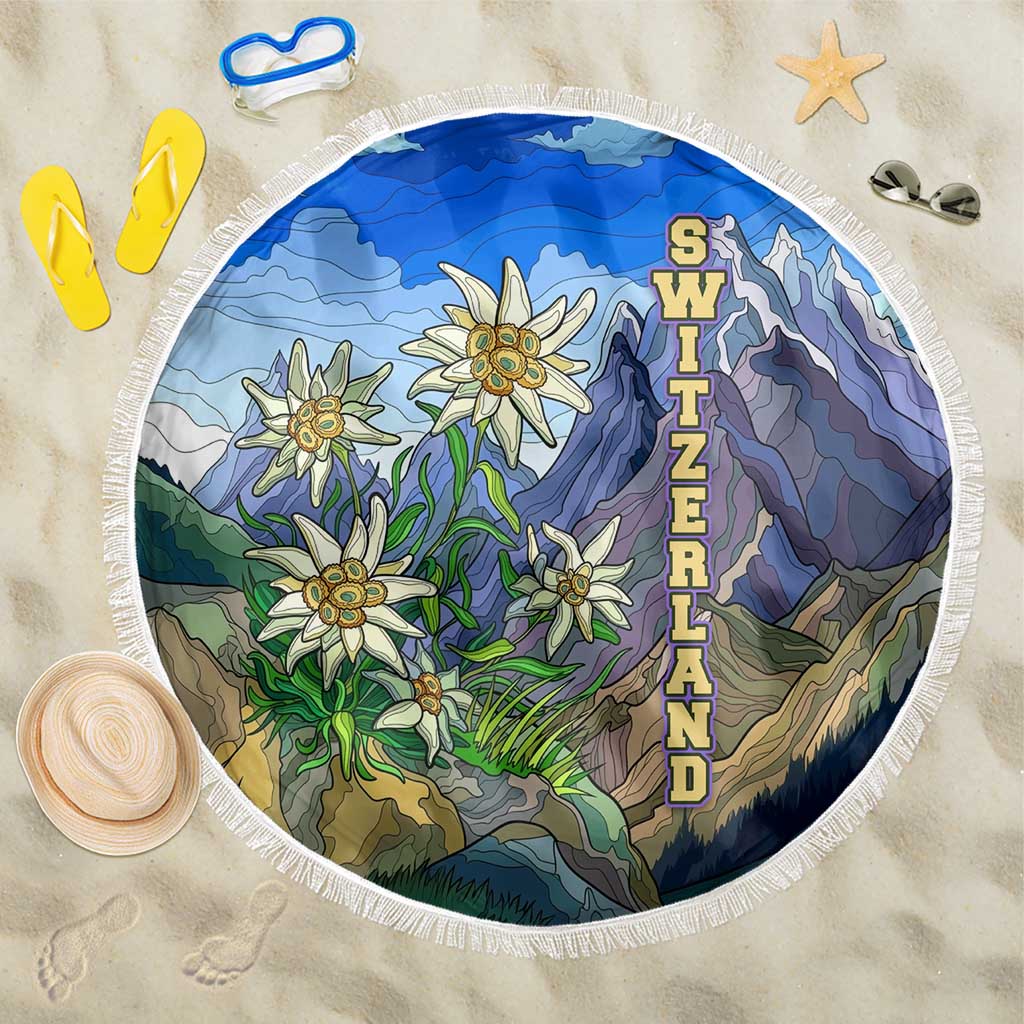Edelweiss Flower Switzerland Mountain Beach Blanket - Wonder Print Shop