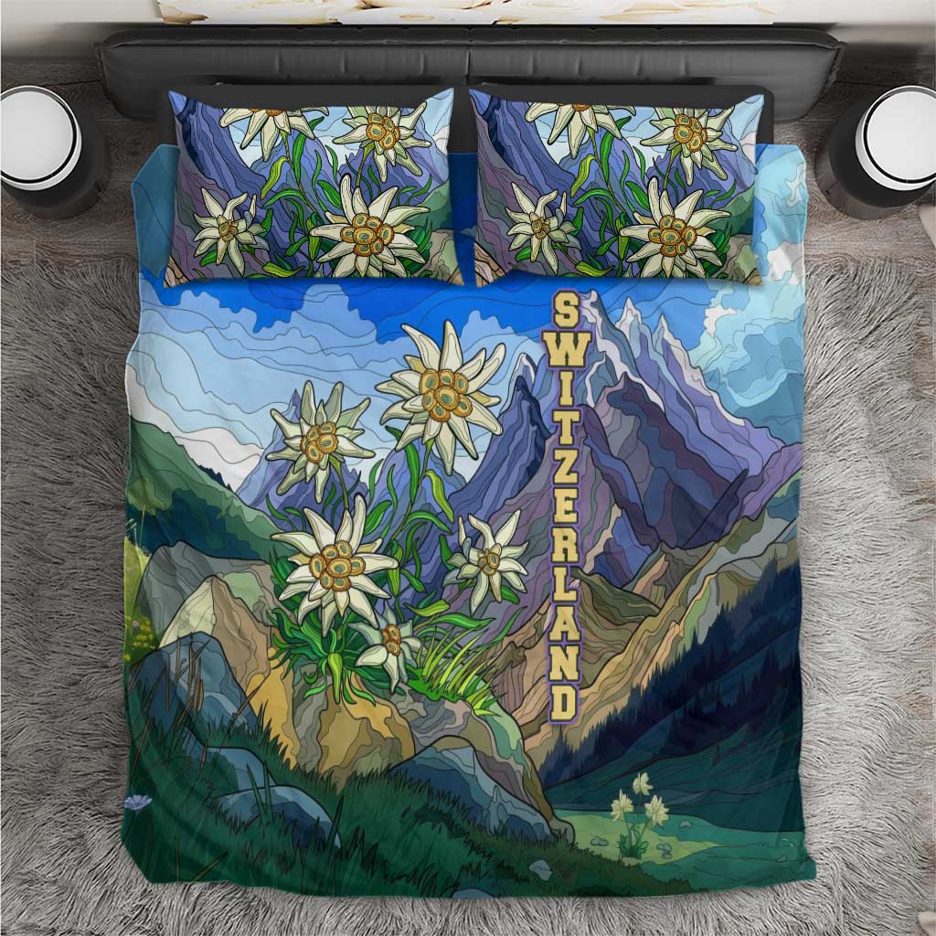 Edelweiss Flower Switzerland Mountain Bedding Set - Wonder Print Shop