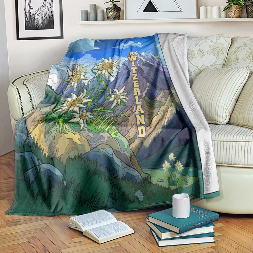 Edelweiss Flower Switzerland Mountain Blanket - Wonder Print Shop
