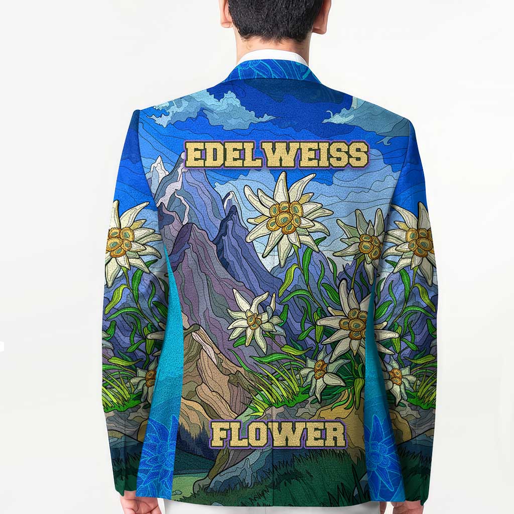 Edelweiss Flower Switzerland Mountain Blazer - Wonder Print Shop
