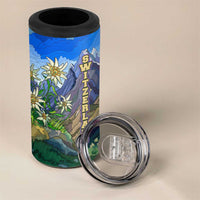 Edelweiss Flower Switzerland Mountain 4 in 1 Can Cooler Tumbler - Wonder Print Shop