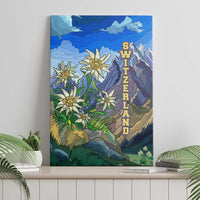 Edelweiss Flower Switzerland Mountain Canvas Wall Art - Wonder Print Shop