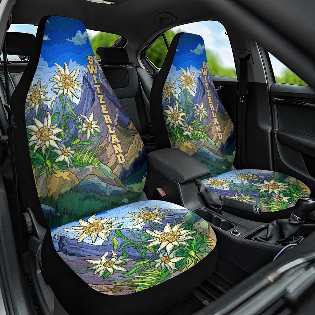 Edelweiss Flower Switzerland Mountain Car Seat Cover - Wonder Print Shop